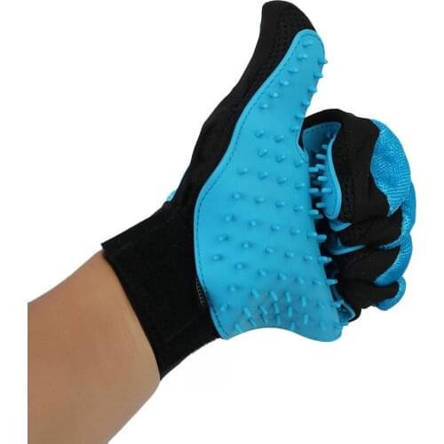 Pet Grooming Glove Hair-Cleaning Lint Hair Removal Mitts Brush Combs For Cat Dog Horse Finger Cleaning Silicone Massage Brush
