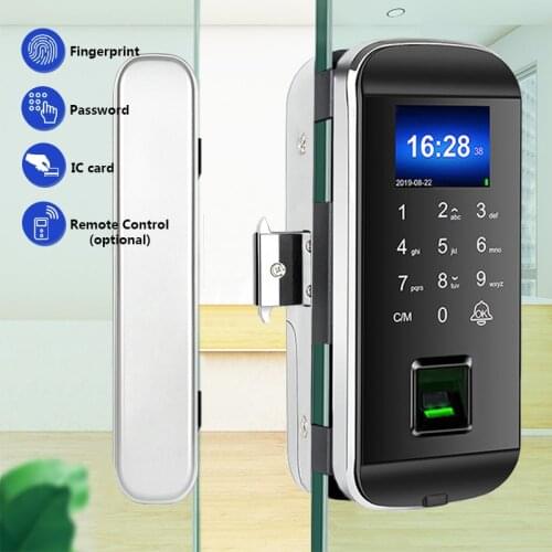 Sliding Door Fingerprint Lock Smart Door Lock XM-100S Touch Screen Office Single Double Glass Door