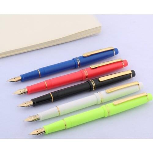 Student pen Classic rotation design Stationary School Writing 358 golden plastic Fountain Pen