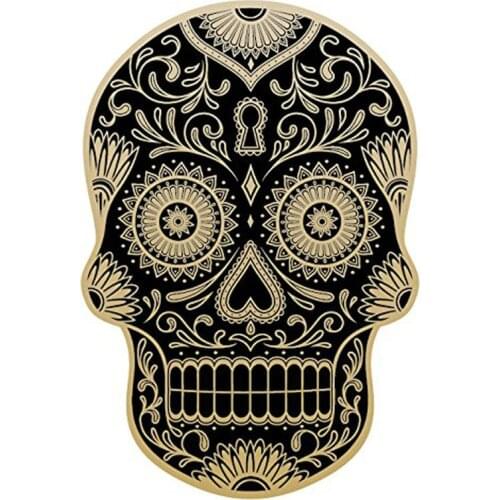 Horror car sticker10CM*15CM DAY OF THE DEAD Decal Rockabilly Rock Vintage Sugar Skull Car Window Lnterest Sticker