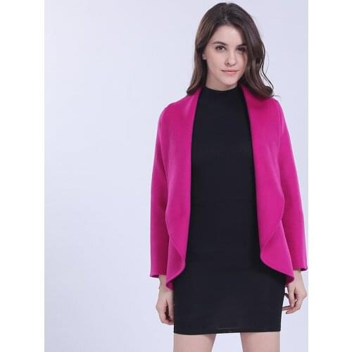 2020 Casual Double side Cashmere Womens Coats Wool Female Autumn Winter Coat Women Overcoat manteau femme H396A