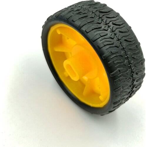10pcs 2*42mm rubber-coated tank wheels TT motor wheels rubber wheels small wheels toy wheels