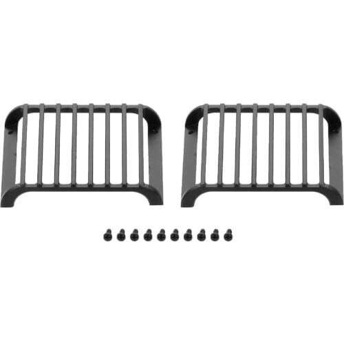 2Pcs TRX4 Metal Front Lamp Guards Headlight Cover Guard Grille for 1/10 RC Crawler Car Traxxas TRX4 TRX-4