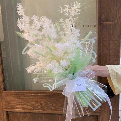 20pcs/lot Waterproof Half Transparent Korean Flower Wrapping Paper Florist Flower Supplies Bouquet Decorative Paper