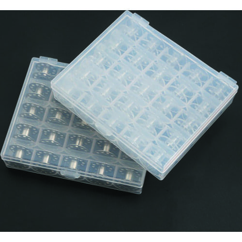 25 Slots Empty Bobbins Spools Box Sewing Machine Bobbin Case Covers Sewing Crafts Plastic Case Storage Box for Sewing Machine