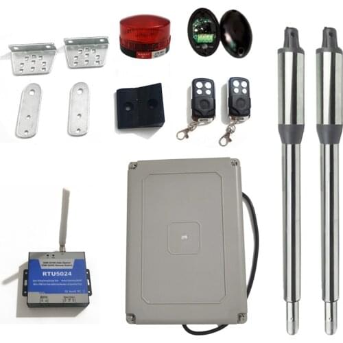 300KG Automatic Electric Swing Gate Opener Motor with GSM Remote Control RTU5024 Garage Swing Door Actuator Operator Drive Kit