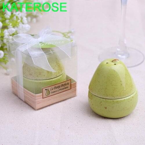 6SETS The Perfect Pair Ceramic Pear Salt and Pepper Shakers Kitchen Wedding Favors Party Giveaways For Guest