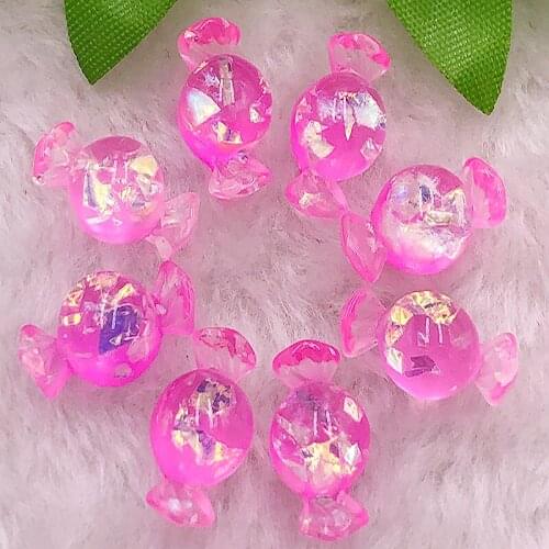 6PCS11mm*20mm Candy Resin AB Color FlatBack Scrapbook Decal Decoration DIY