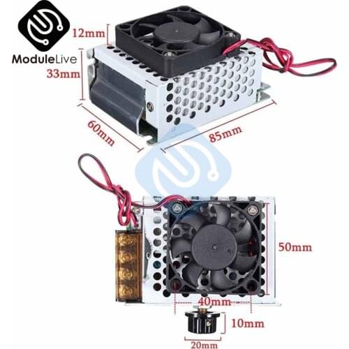 AC 220V 4000W 20A SCR Variable Voltage Regulation Motor Speed Controller Fan Speed Controller Speed Voltage Temperature Control