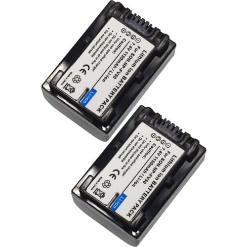 2-Pack NP-FV50 NPFV70 Battery for Sony Handycam NP-FV70 NP-FV30 NP-FV100 DCR-DVD105