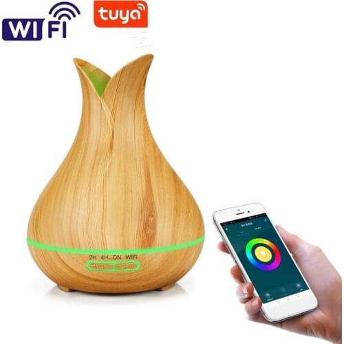 Free shipping 400ml app control aromatherapy humidifier fragrance mist machine led aroma lamp