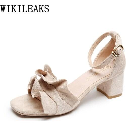 Block Heels Women Sandals Mary Jane Shoes Designer High Heels Sandals Luxury Shoes Women Designers Ladies Sandals Women Summer