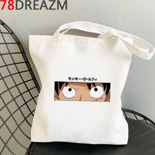 One Piece shopping bag grocery canvas bolsas de tela cotton shopping tote bag tote shoping grab