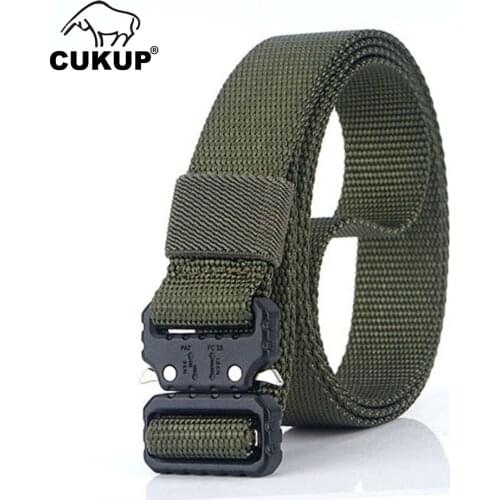 CUKUP Unisex Design CS Training Special Soldier Belt Quality Nylon Tactical Military Buckle Belts Accessories 2.5cm Wide CBCK261