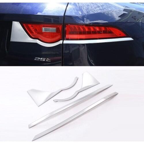 ABS Matt Chrome Rear Lamp Fog Light Decorative Strips Trim For Jaguar F-Pace f pace X761 2016-2018 Car Accessories