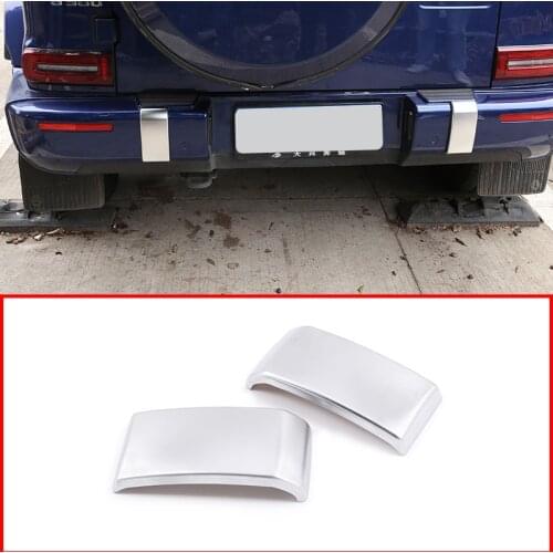 For Mercedes Benz G class W463 G350 G400 G500 2019-2020 ABS plastic Silver Rear bumper Decoration Trim Exterior Car Accessories