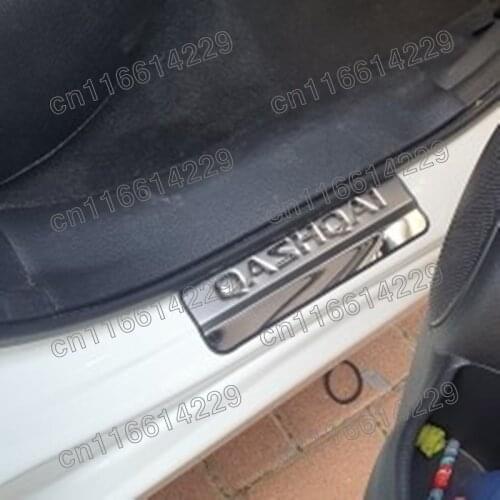For Nissan Qashqai 2007-2019 J10 J11 Stainless Steel Mirror Door Sill / Scuff Plate / Threshold 4pcs/set