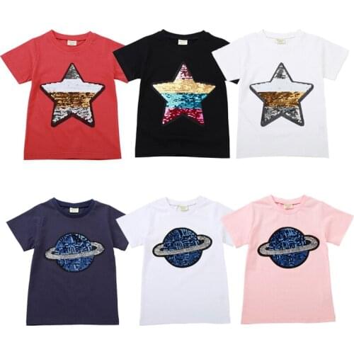 For 2-8 Years Boys Summer New T-shirt Fashion Cotton Short Sleeve T-shirts Boy Outfit Nice Round Neck Kids Clothing