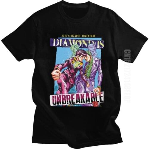 Jojo Bizarre Adventure T-Shirt for Men Cotton Shirt Joseph Joestar Tees Manga Tshirt Anime Fans Jojos Bizarre Adventure Tops