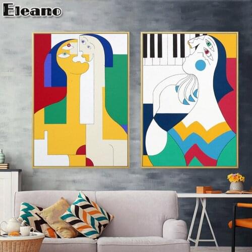 Canvas Painting Picasso Abstract Art Family Gallery Mother Gift Wall Art Poster Print Gallery Modern Pictures Bedroom Home Decor