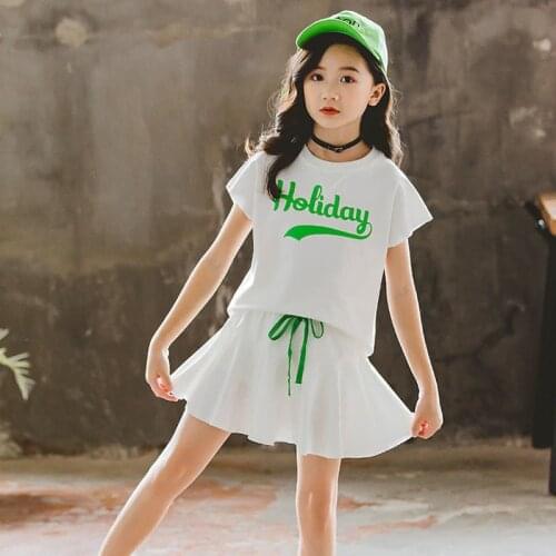 Teen Girls Clothes Set Baby T-shirt + Shorts Suit Summer Girls Fashion Casual Sportswear Suit Childrens Clothing Sets
