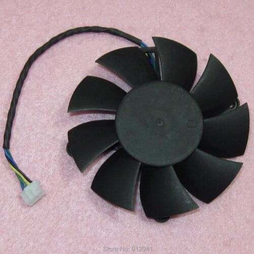 R147 AVC DASB0815B2U 75mm Graphics / Video Card Cooler Fan Replacement 45mm x 56mm x 69mm 12V 0.6A 4Pin for GTX560 GTX560TI