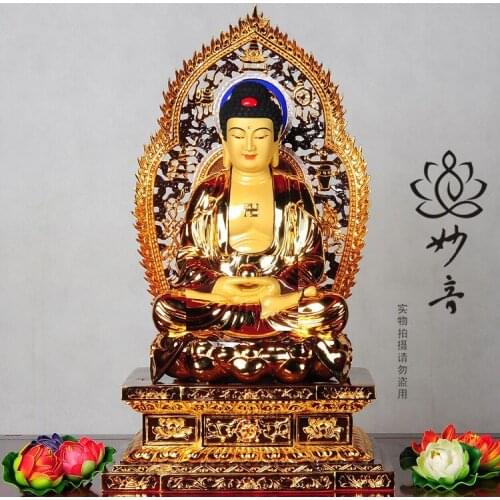TOP GOOD OFFICE HOME Health Protection figure of Buddha# Buddhism Consecrate the Buddha 24K gilding brass statue 65 CM