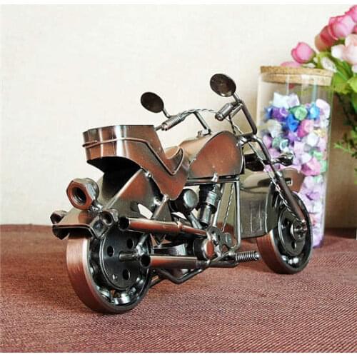 Hand-made metal metal ring iron decoration process beautiful arc with motorcycle metal ring statue placed Easter