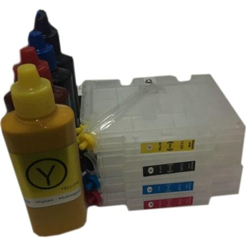 Vilaxh 1Set GC41 Refillable Ink Cartridge + GC41 Sublimation Ink for Ricoh SG2100N SG3100 SG3100SNW SG3110DNW SG3110DN