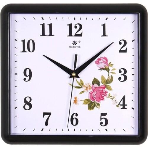 Wall Clock Vintage Decorative Watch Living Room Fashion Simple Clock Silent Rectangular Household Personality Quartz Clock