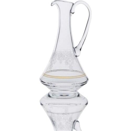 Nova Desen Karaf Sürahi Gold El yapımı Kulplu Sürahi