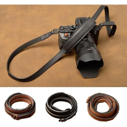 AYdgcam Brand Universal Genuine Leather Camera Strap Belt Handmade Shoulder Strap For Camera Fujifilm Leica Canon Nikon Sony
