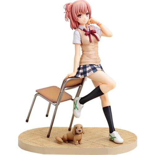 19Cm My Teen Romantic Comedy Snafu Yuigahama Yui Anime Action Figure Peripherals Pvc Hand-Made Model Toys Desktop Dolls In Stock