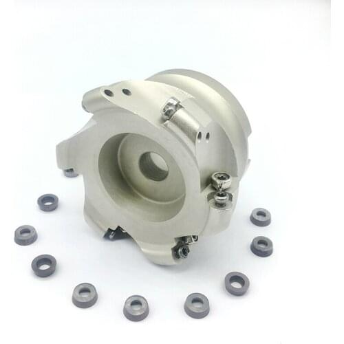 RPMW1003 10PCS+1PCS EMR 5R 80-27-6T Milling holder carbide Insert Face Mill Shoulder Cutter For Milling cutter Machine