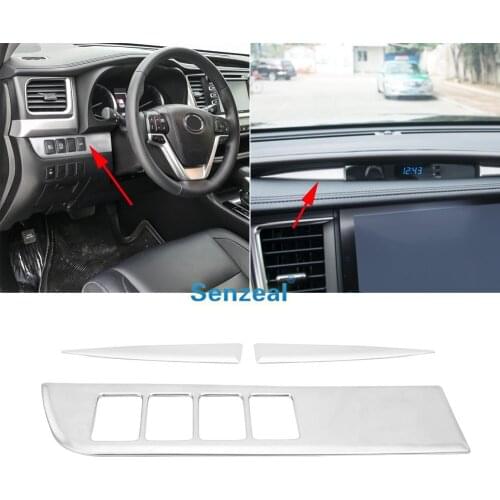 SENZEAL Car Interior Central Dashboard Console Cover Trim Frame ABS Decal 2014 2015 2016 2017 2018 2019 for Toyota Highlander