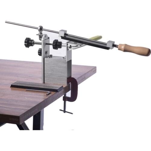 Aluminum alloy 360 rotary pro Apex Edge kitchen knife sharpener system with 3pcs Diamond Whetstones 240#, 600#, 1000