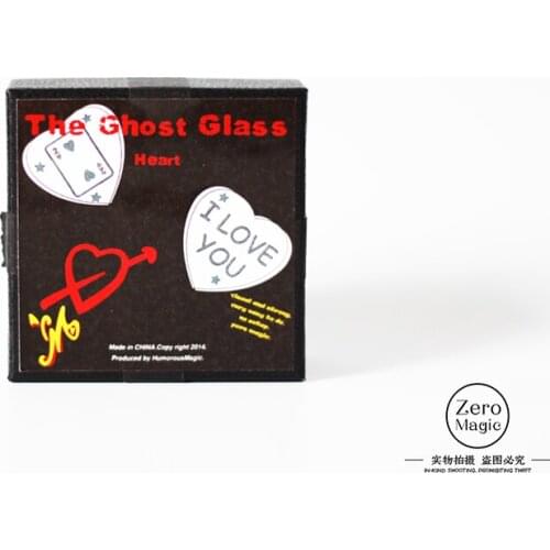 The Ghost Glass - 1.0/3.0/Necklace/LOVE Version,Card Pattern Appearing in Glass,Close Up Illusion Gimmick magic tricks,Props