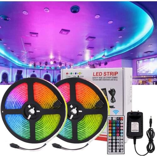 DC 12V RGB RGBW RGBWW LED Strip Set with EU Power Supply IP21 IP65 Waterproof 5050 Flexible Ribbon LED Light Strip