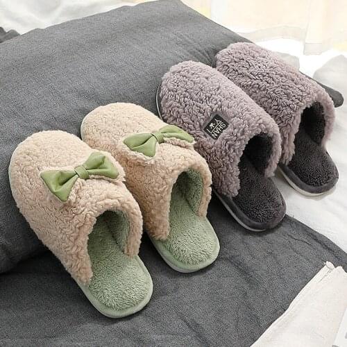 2020 Warm Men Shoes Winter Men Cotton Home Slippers Indoor Bedroom Floor Shoes Furry Male Unisex Household Couple Plush Slippers