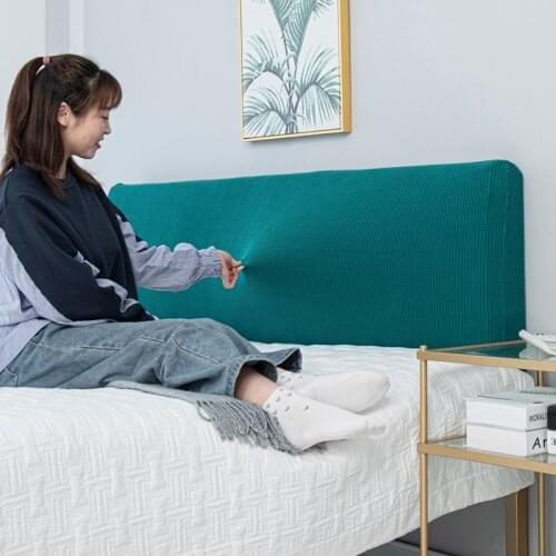 All-inclusive Super Soft Bed Head Cover Elastic Polar Fleece Thicken Headboard Cover Bed Back Dust Protector Cover for Home