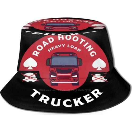 Funny Truck Driver Gifts - Wide Load - Truckers - Lorry Driver Gifts - Drivers Korean Ladies Outdoor Sun Hat Bucket Cap Truck