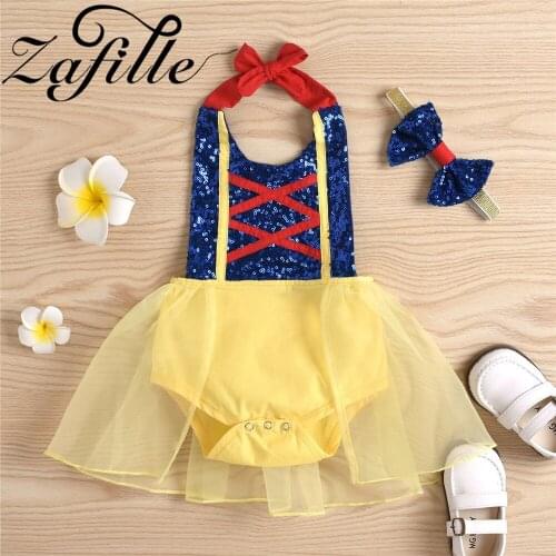 ZAFILLE Newborn Baby Girl Clothes Summer Red Yellow Blue Patchwork Baby Girls Rompers Sequins Skirted Bodysuit For Newborns Girl