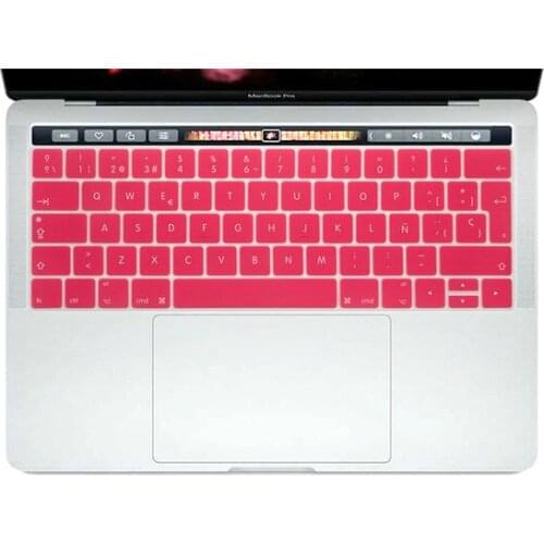 Spanish European Keyboard Cover Keypad Protector for MacBook Pro 13 A1706 Pro 15 A1707 A1989 A1990 A2159 VERSION With Touch Bar