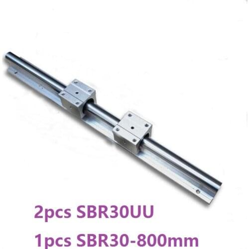 1pcs SBR30 -L 800mm support rail linear rail guide + 2pcs SBR30UU linear bearing blocks for CNC parts