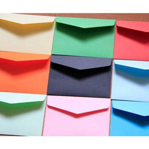 14pcs Colorful Envelope Kraft Paper Envelope Postcard Invitation Letter Stationery Party Favor Paper Bag 11.5x8cm