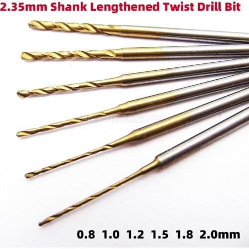1Pcs 2.35MM Shank Hss Titanium Coated Drill Bits High Speed Steel Bit Power Drilling Tools Wood Cobalt Metal Working Twist