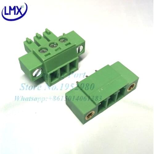 20Set 3.81MM Pitch PCB Pluggable Terminal Blocks Connector 2/3/4/5/6/7/8/9/10/11/12P Straight Pin KF15EDGKM/VM With Flange Ears