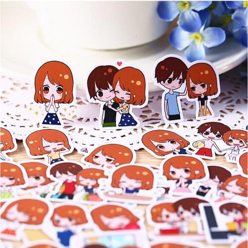 40pcs Creative kawaii Self-made love birds stickers beautiful stickers /decorative sticker /DIY craft photo albums Waterproof