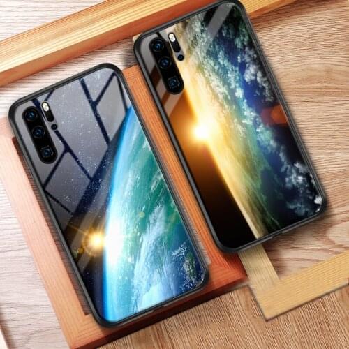 For Huawei Mate 30 Tempered Glass Case Hard Back Cover Gorgeous For Huawei Mate 9 10 Pro P10 P20 P30 Honor V9 V10 Play Nova 3e