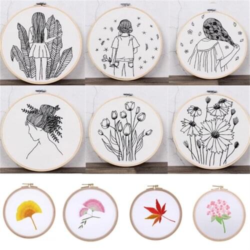 Sketch Simple Embroidery Kit Handmade DIY Fabric Novice European Embroidery Kit Home Decoration